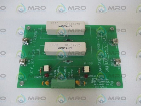 AUTOMATION TRECHNOLOGY, INC.  54-10403A LAM CONNECT BOARD.  NSNP  OUT OF A BOX