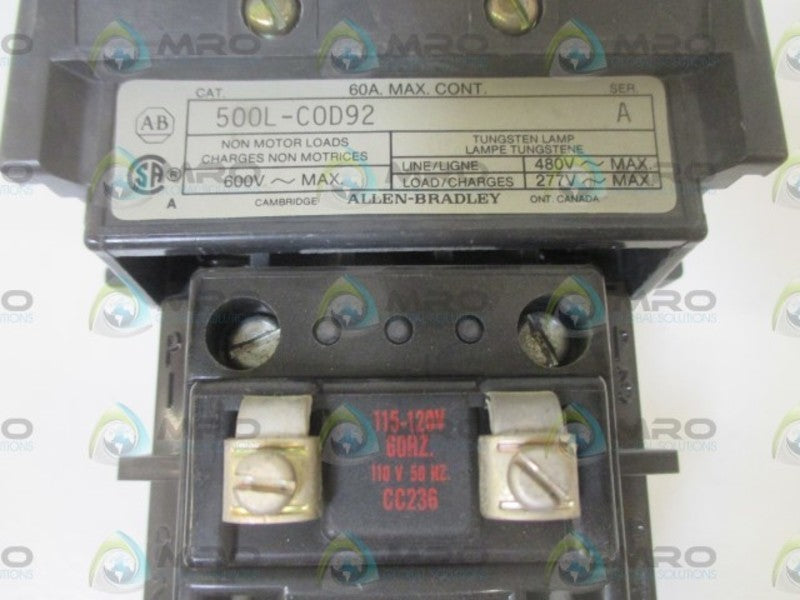 INDUSTRIAL SPARE PART 500L-COD92 SER. A 115-120V  UNMP