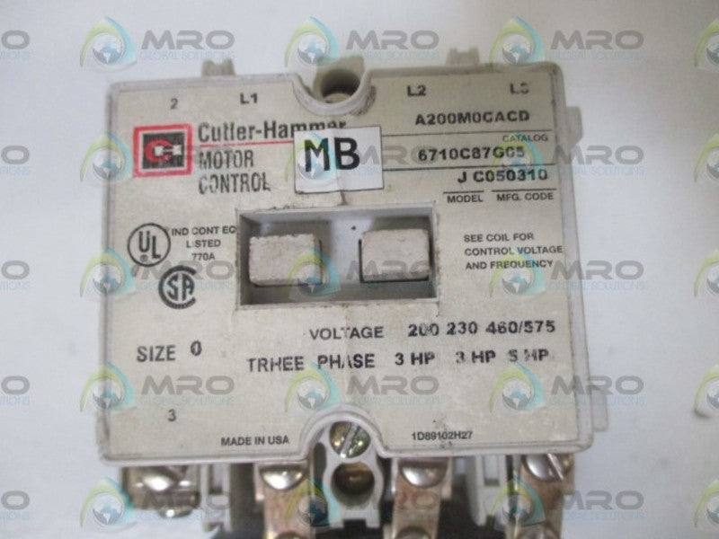 CUTLER HAMMER A200M0CACD UNMP