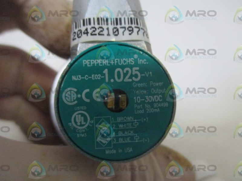 PEPPERL+FUCHS NJ3-C-E02-1.025-V1 PROXIMITY SENSOR  NSNP OUT OF A  BOX