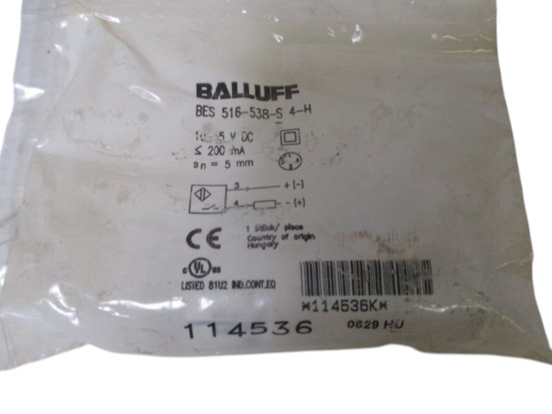 BALLUFF BES 516-538-S-4-H PROXIMITY SWITCH  NSMP