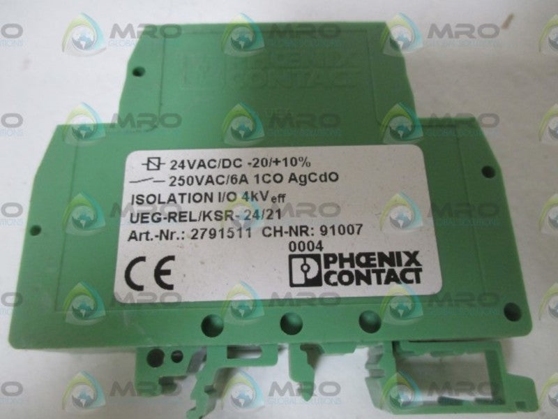 PHOENIX CONTACT UEG-REL/KSR-24/21 CONTROL RELAY  NSNP
