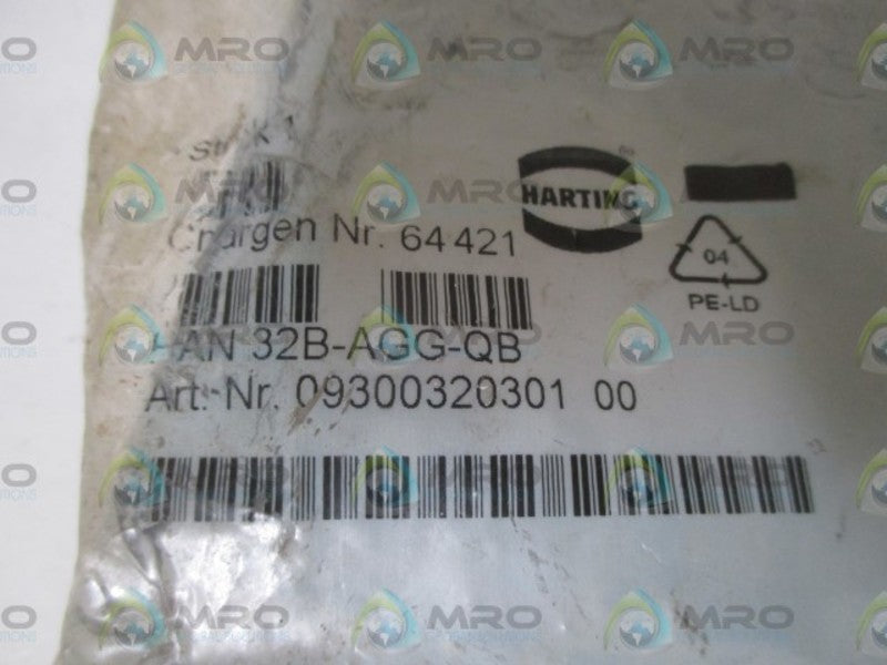 HARTING HAN 32B-AGG-QB CABLE HOUSING  NSMP
