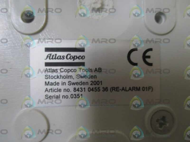 ALTAS COPCO 8431 0455 36 RE-ALARM 01F  NSNP