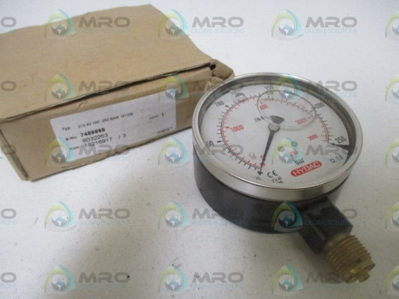 HYDRAC 213.40.100 GAUGE 0-250PSI  NSMP