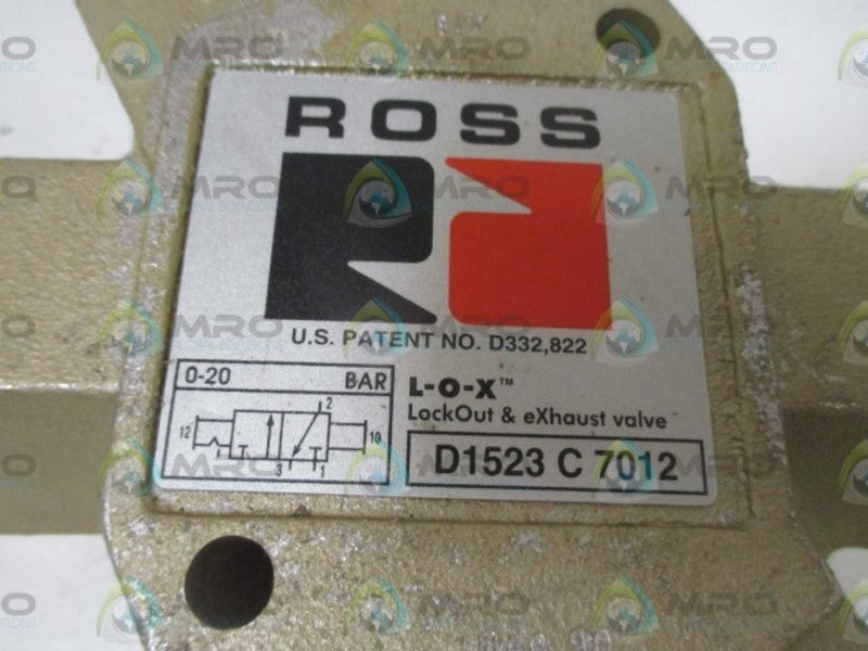ROSS D1523C7012 PNEUMATIC LOCKOUT VALVE  UNMP