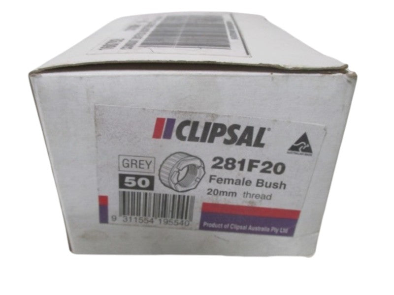 LOT OF 50 CLIPSAL 281F20 FEMALE BUSH NSMP