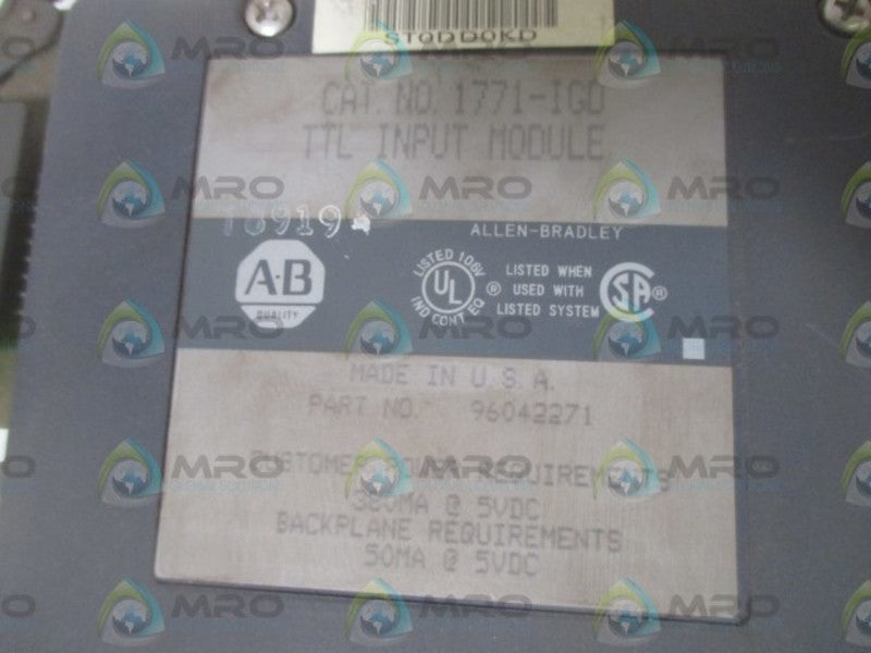 ALLEN BRADLEY 1771-IGD INPUT MODULE (AS PICTURED)  UNMP