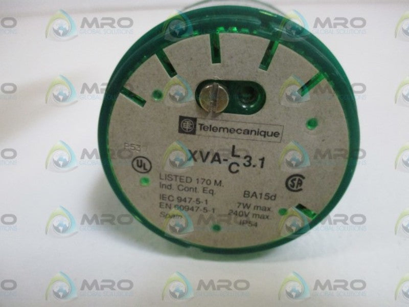 TELEMECANIQUE XVA-LC3.1G GREEN STACK LIGHT (AS PICTURED)  UNMP