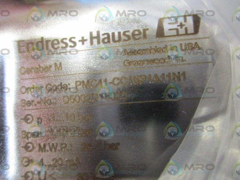 ENDRESS+HAUSER CERABAR M PMC41-CC15P1A11N1 PRESSURE TRANSMITTER  NSNP