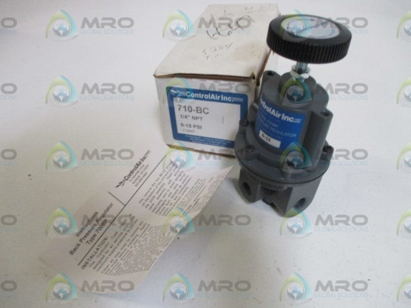 CONTROLAIR INC. 710-BC PRESSURE REGULATOR 1/4"NPT 0-15PSI  NSMP