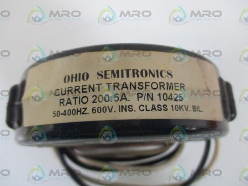 OHIO SEMITRONICS 10425 CURRENT TRANSFORMER RAITO:200:5A  NSNP