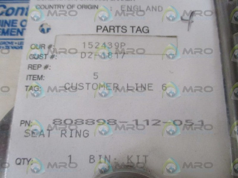 DRESSER 808898-112-051 SEAT RING  ORIGINAL PACKAGE