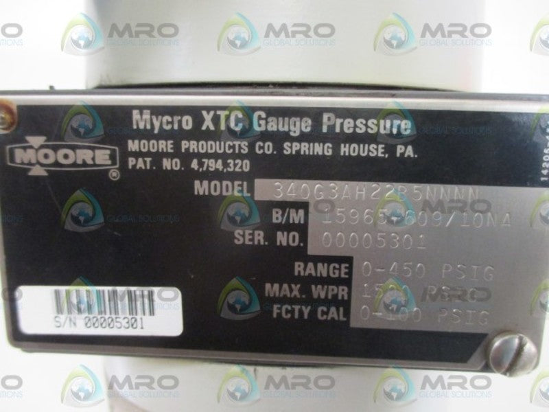 MOORE 340G3AH22B5NNNN MYCRO XTC GAUGE PRESSURE  NSNP