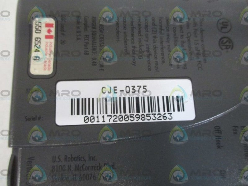 US ROBOTICS CJE-0375 FAX MODEM  NSNP