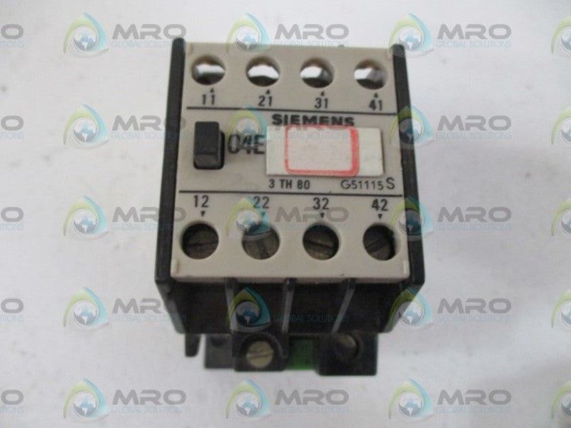 SIEMENS 3TA6802-0A CONTACTOR 24V  UNMP