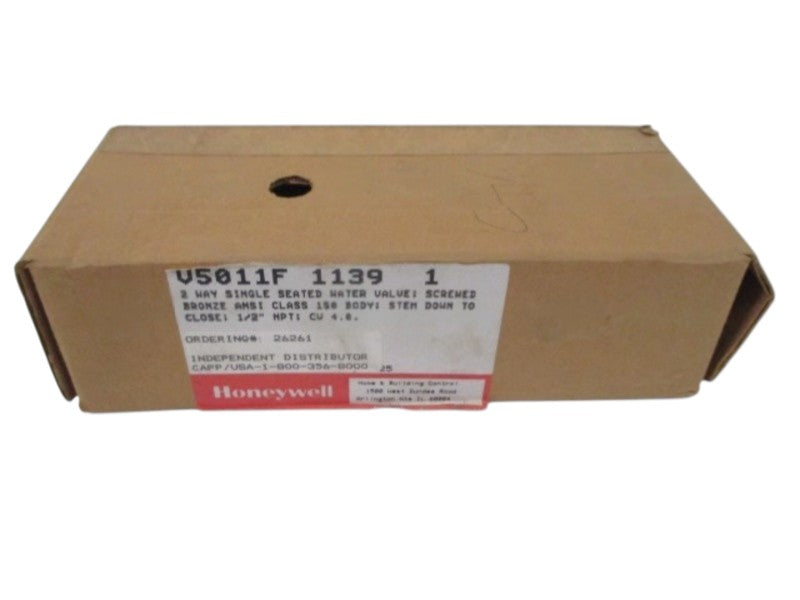 HONEYWELL V5011F 1139 2-WAY SINGLE SEATED WATER VALVE NSMP