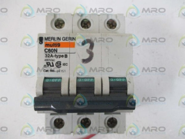 MERLIN GERIN 24151 CIRCUIT BREAKER 32A  UNMP