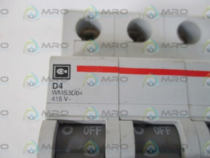 CUTLER HAMMER WMS3D04 CIRCUIT BREAKER NSNP