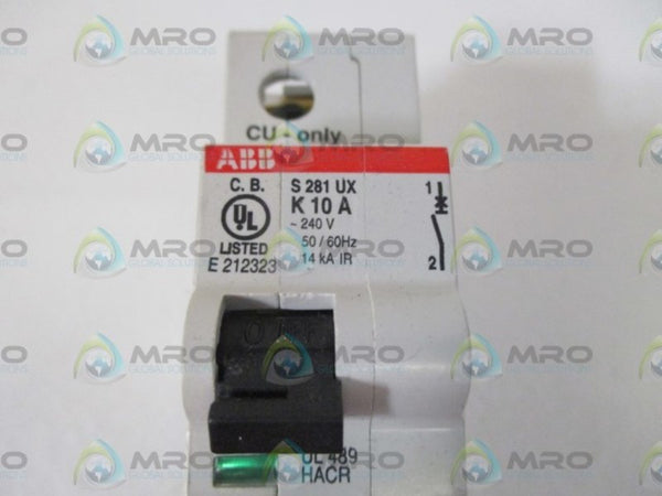 ABB S281UX-K10 CIRCUIT BREAKER 10A  NSNP