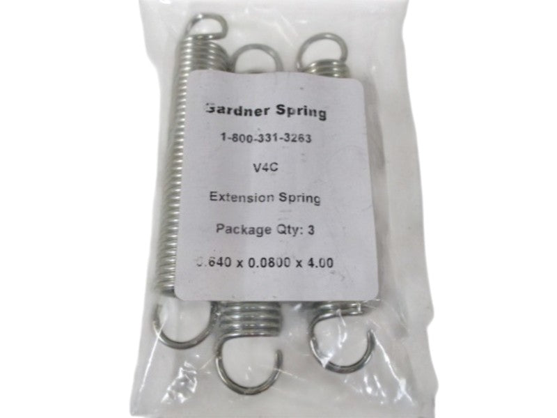 GARDNER SPRING V4C EXTENSION SPRING (3QTY) NSNP IN A FACTORY BAG