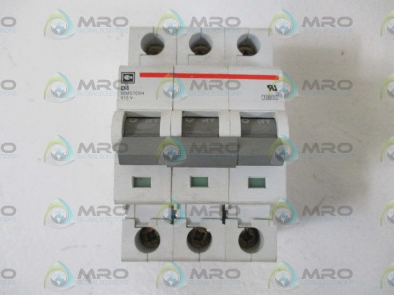 CUTLER HAMMER WMS3D04 CIRCUIT BREAKER UNMP