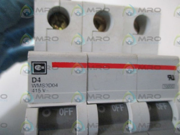CUTLER HAMMER WMS3D04 CIRCUIT BREAKER UNMP