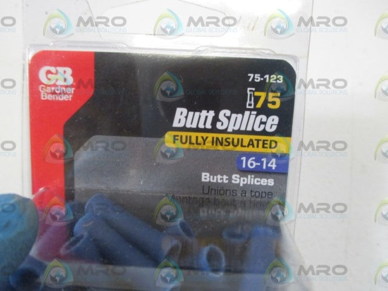GARDNER  BENDER 75-123 BUTT SPLICE FULLY INSULATED  ORIGINAL PACKAGE