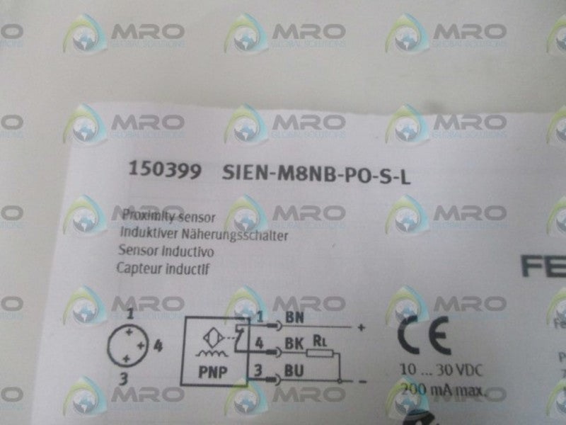 FESTO SIEN-M8NB-P0-S-L PROXIMITY SENSOR  NSMP