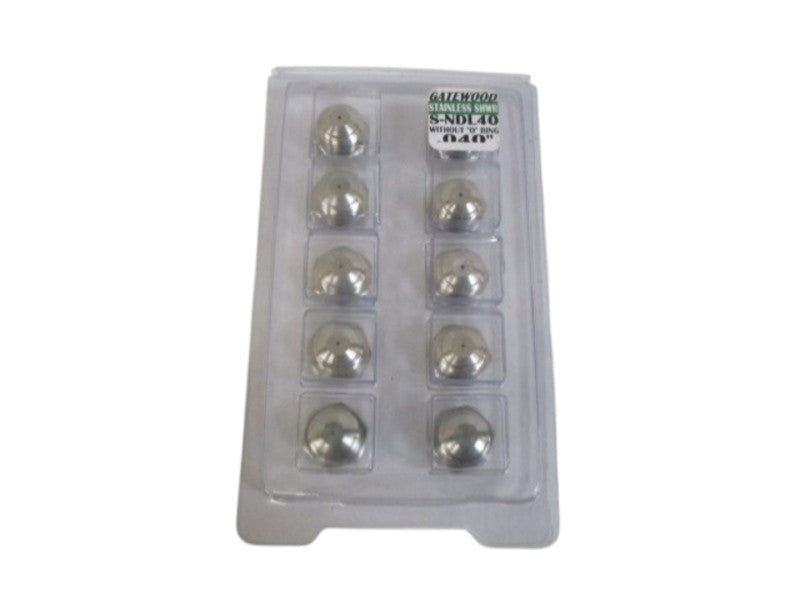 GATEWOOD S-NDL40 STAINLESS SHWR W/OUT "O" RING .040"(10QTY.)  NSNP