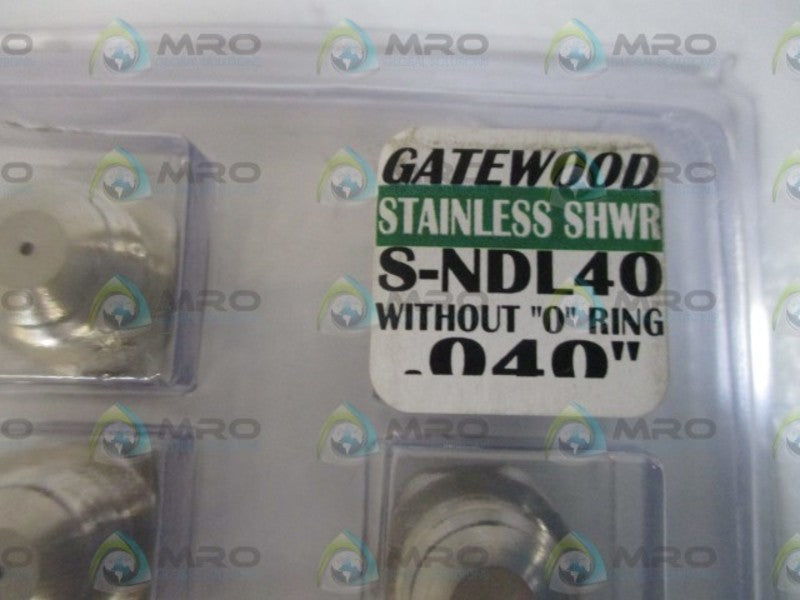 GATEWOOD S-NDL40 STAINLESS SHWR W/OUT "O" RING .040"(10QTY.)  NSNP