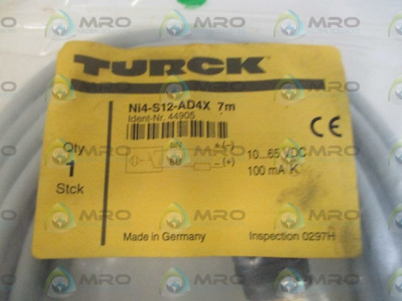 TURCK NI4-S12-AD4X 7M CABLE  NSNP IN  A FACTORY BAG