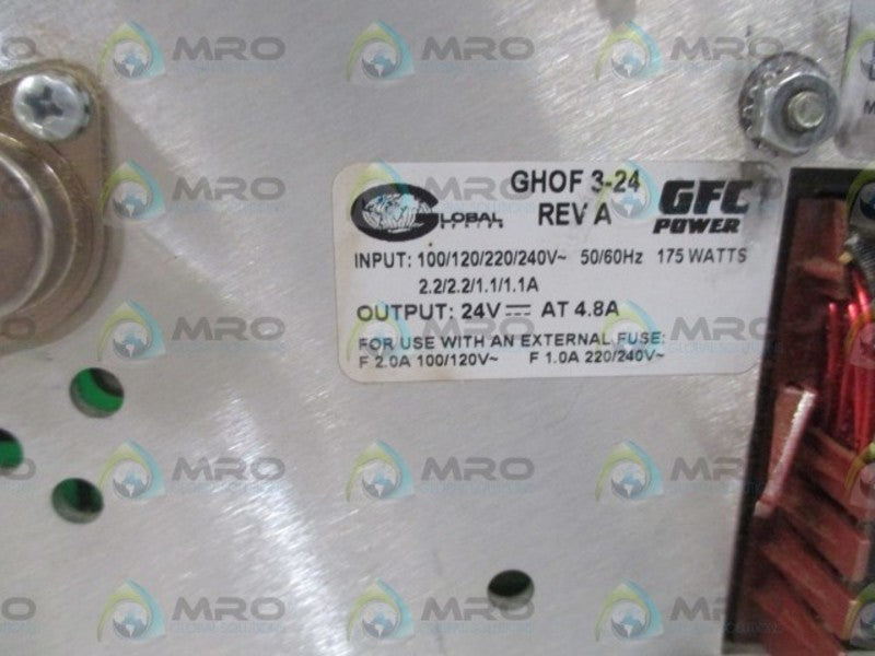 GLOBAL GHOF 3-24 POWER SUPPLY  UNMP