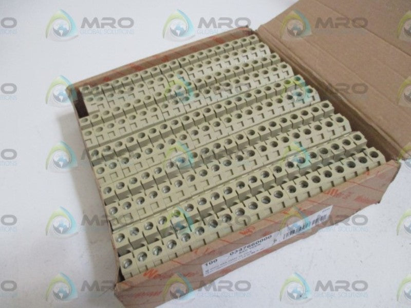 LOT OF 100 WEIDMULLER 0337660000 (SAK10/EN) TERMINAL BLOCK NSMP