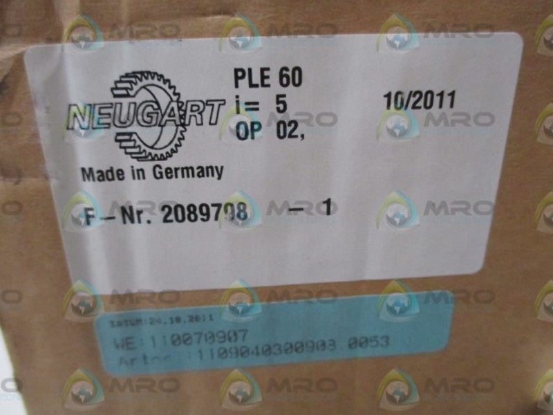 NEUGART PLE60 GEARHEAD MOTOR  NSMP