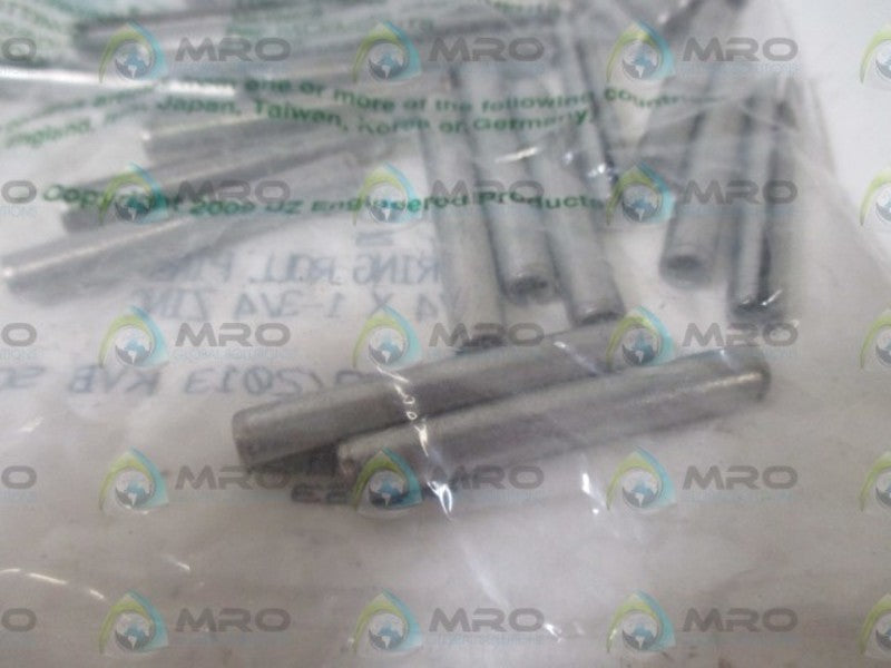 LOT OF 25 ENGINEERED SRPING ROLL PINS NSNP IN A FACTORY BAG