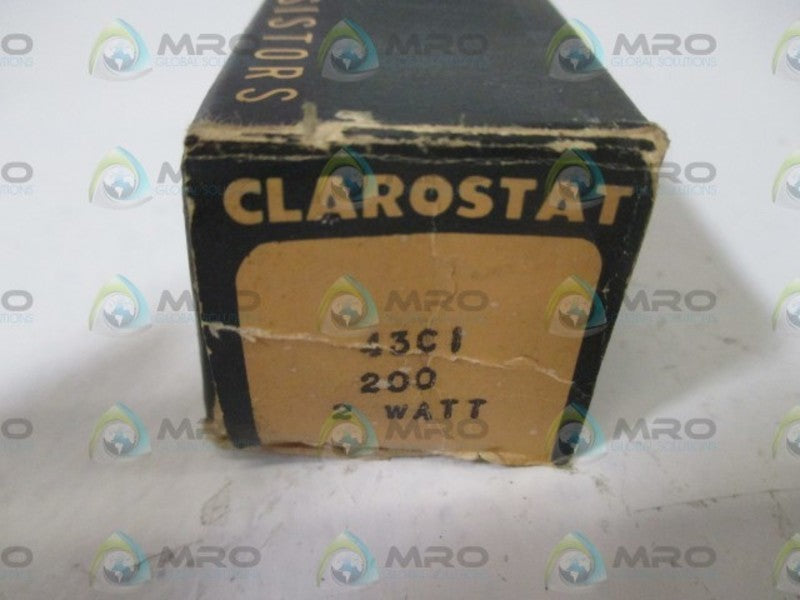CLAROSTAT 43CI 200 2WATT POTENTIOMETER  NSMP