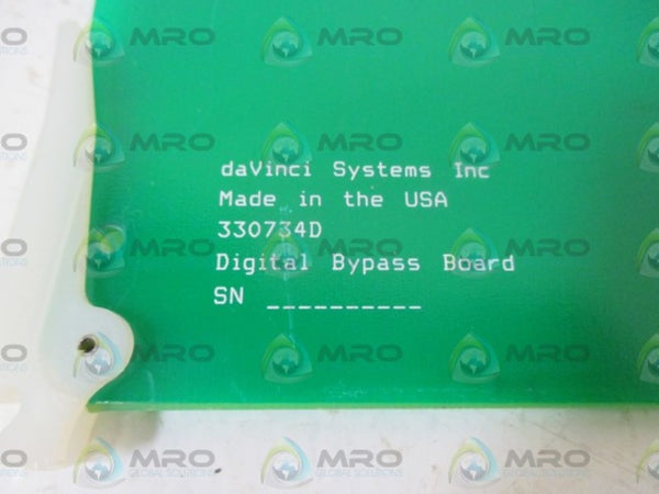 DAVINCI SYSTEMS INC. 330734D DIGITAL BYPASS BOARD  NSNP
