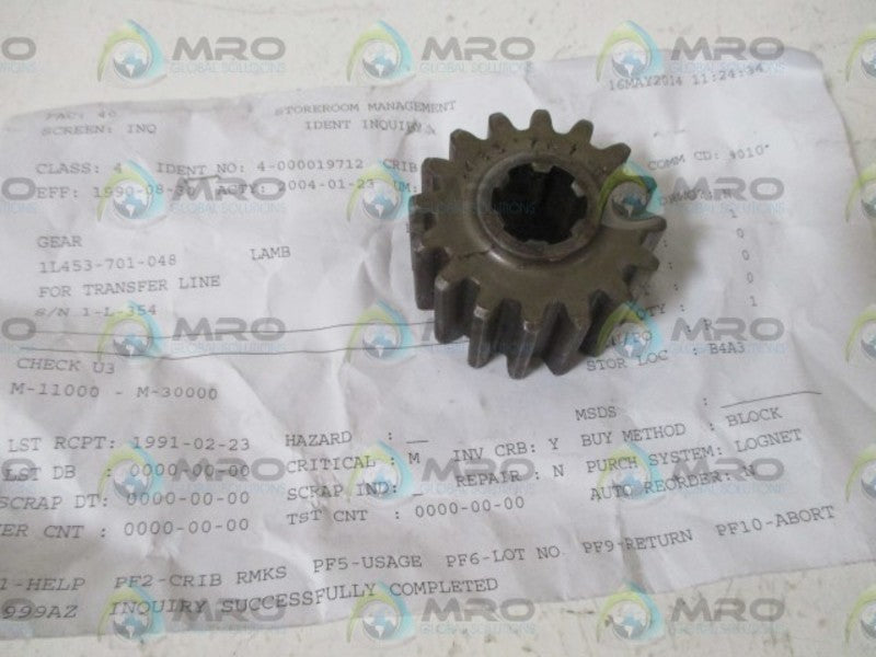 LAMB 1L453-701-048 GEAR  UNMP