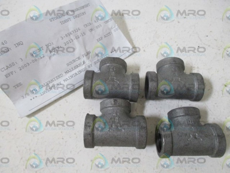 LOT OF 4 SOURCE PLAN 3-856736 3/8" TEE NSNP