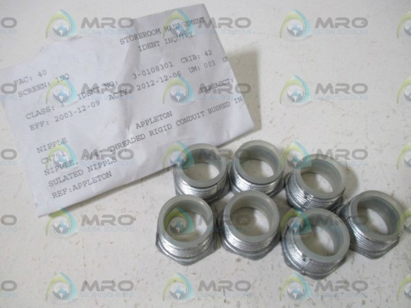 LOT OF 7 APPLETON CN751 3/4"  NSNP