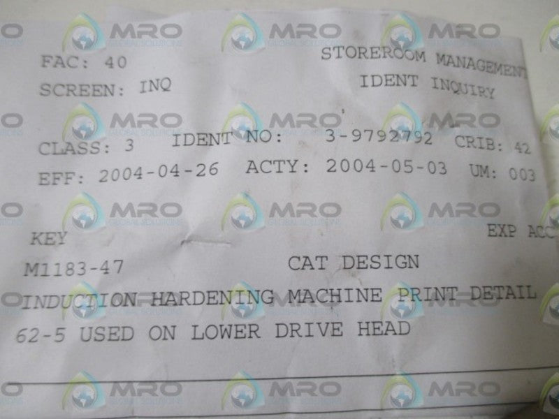 CAT DESIGN M1183-47 KEY  NSNP