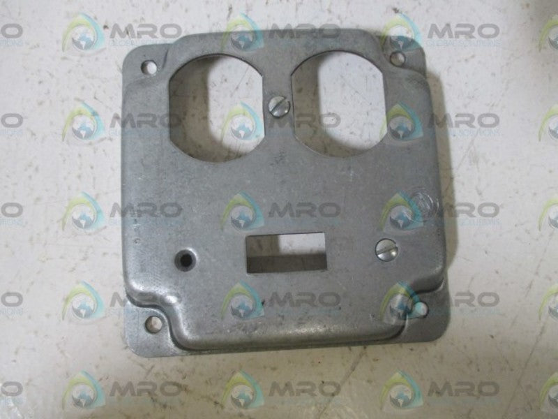 LOT OF 4 APPLETON 8375 4X4 IN. DUPLEX RECEPTACLE NSNP