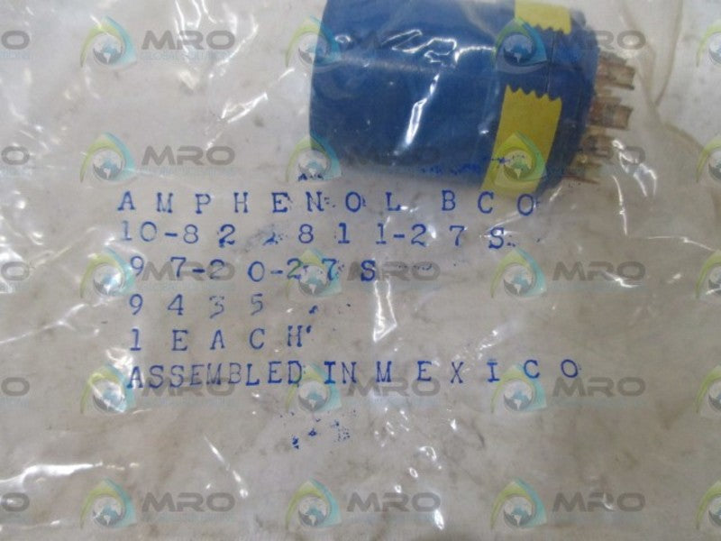 LOT OF 7 AMPHENOL 97-20-27S CIRCULAR INSERT SOCKET NSNP IN A FACTORY BAG