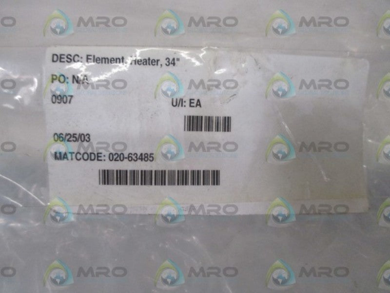 020-63485 HEATER ELEMENT 34"  NSNP IN A BAG