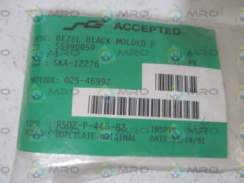 LOT OF 3 SCE 025-46992 BEZEL BLACK MODEL P NSNP IN A BAG