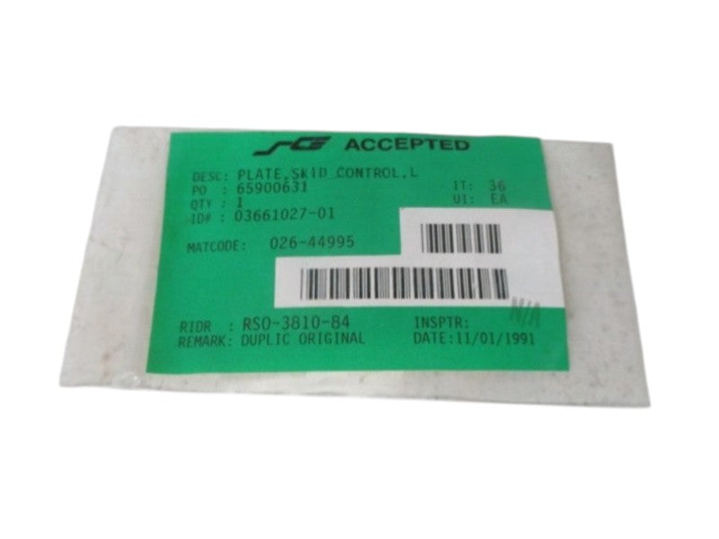 LOT OF 4 SCE 026-4495 SKID CONTROL PLATE NSNP IN A BAG