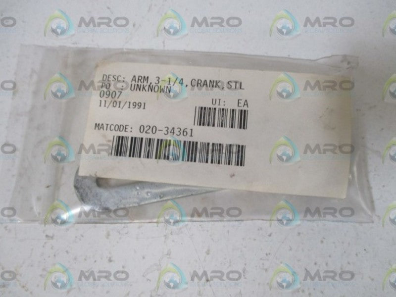 LOT OF 3 020-34361 ARM 3-1/4" CRANK NSNP IN A BAG