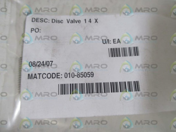 010-85059 DISC VALVE  NSNP IN A BAG