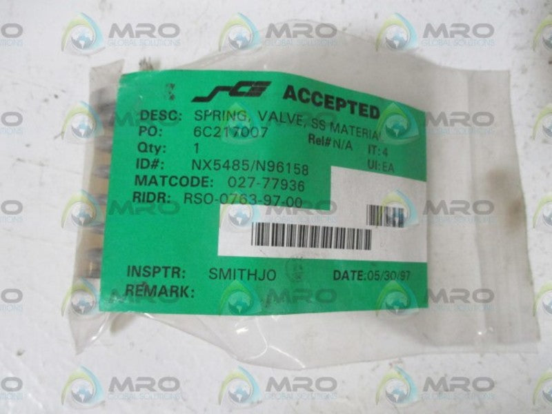 LOT OF 3 SCE 027-77936 SPRING VALVE NSNP